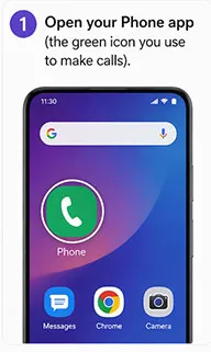 Change Voicemail greeting by Dialing step 1
