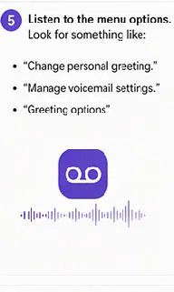 Change Voicemail greeting by Dialing step 5