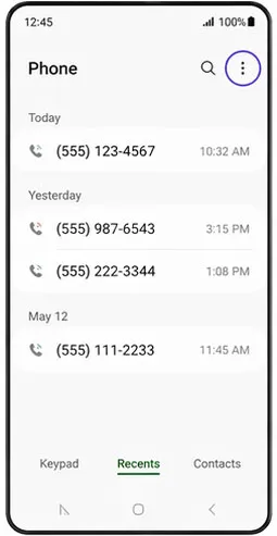 Change Voicemail greetings using visual voicemail step 2