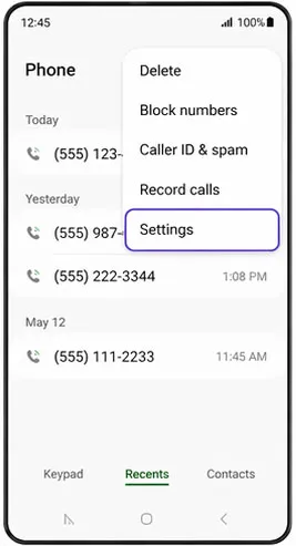 Change Voicemail greetings using visual voicemail step 3