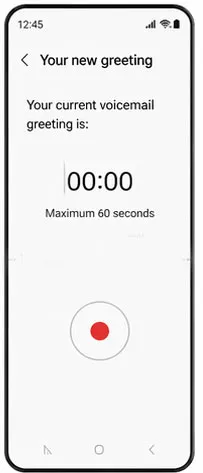 Change Voicemail greetings using visual voicemail step 9