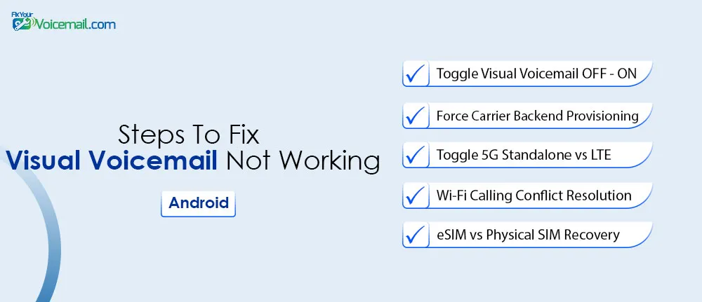 Methods To Fix Visual Voicemail Not Working on Android.