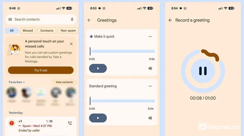 Take a Message vs Carrier Voicemail vs iPhone Live Voicemail