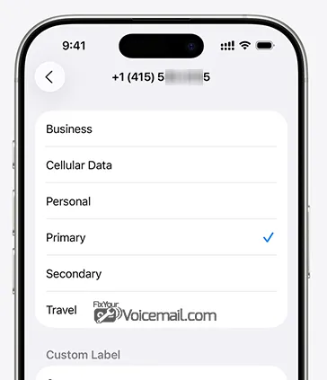 iPhone Voicemail on Dual SIM Choose the default voice line