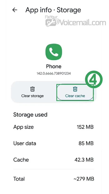 Tap Clear cache
