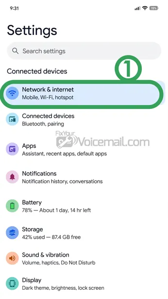 Select Network & Internet